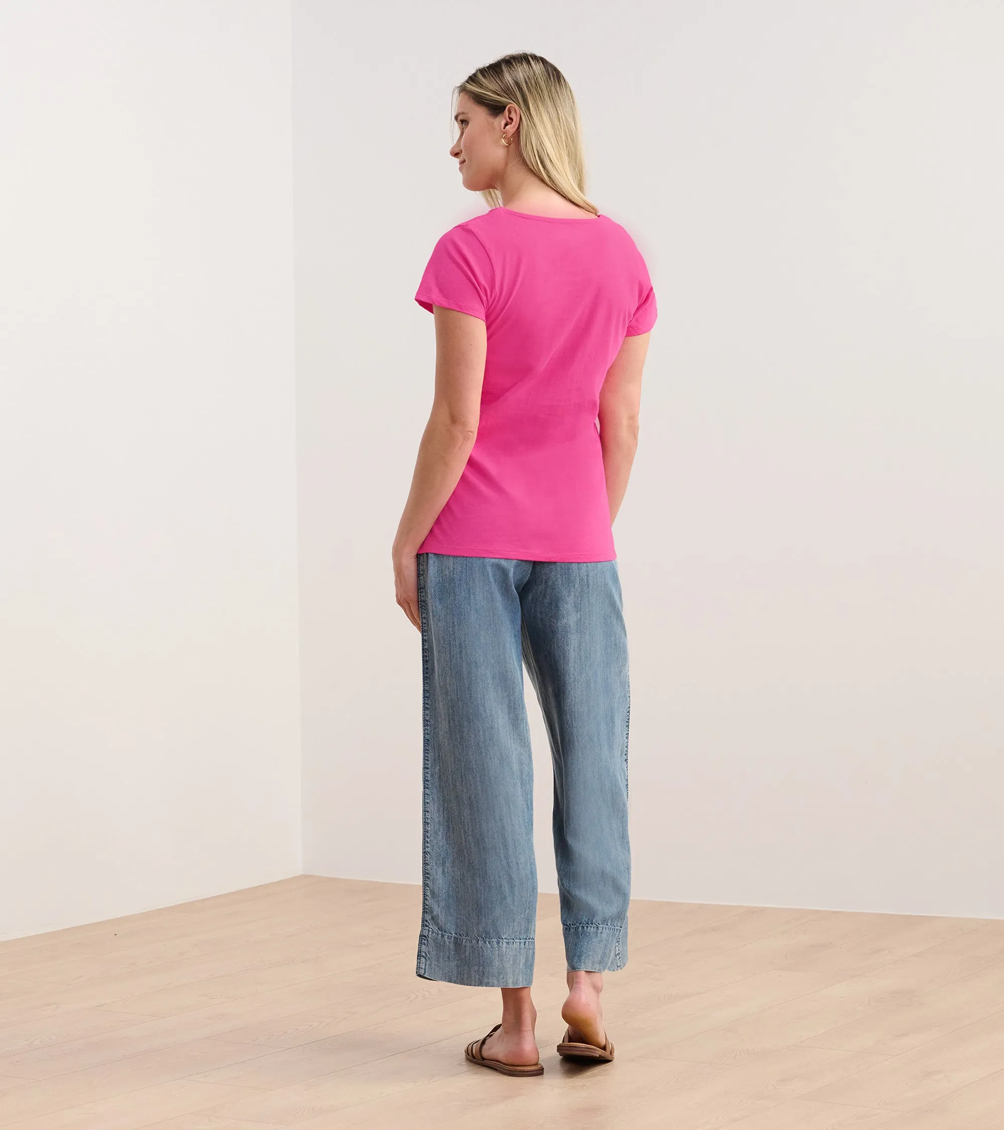 Braided Neck Tee - Fuschia -Hatley