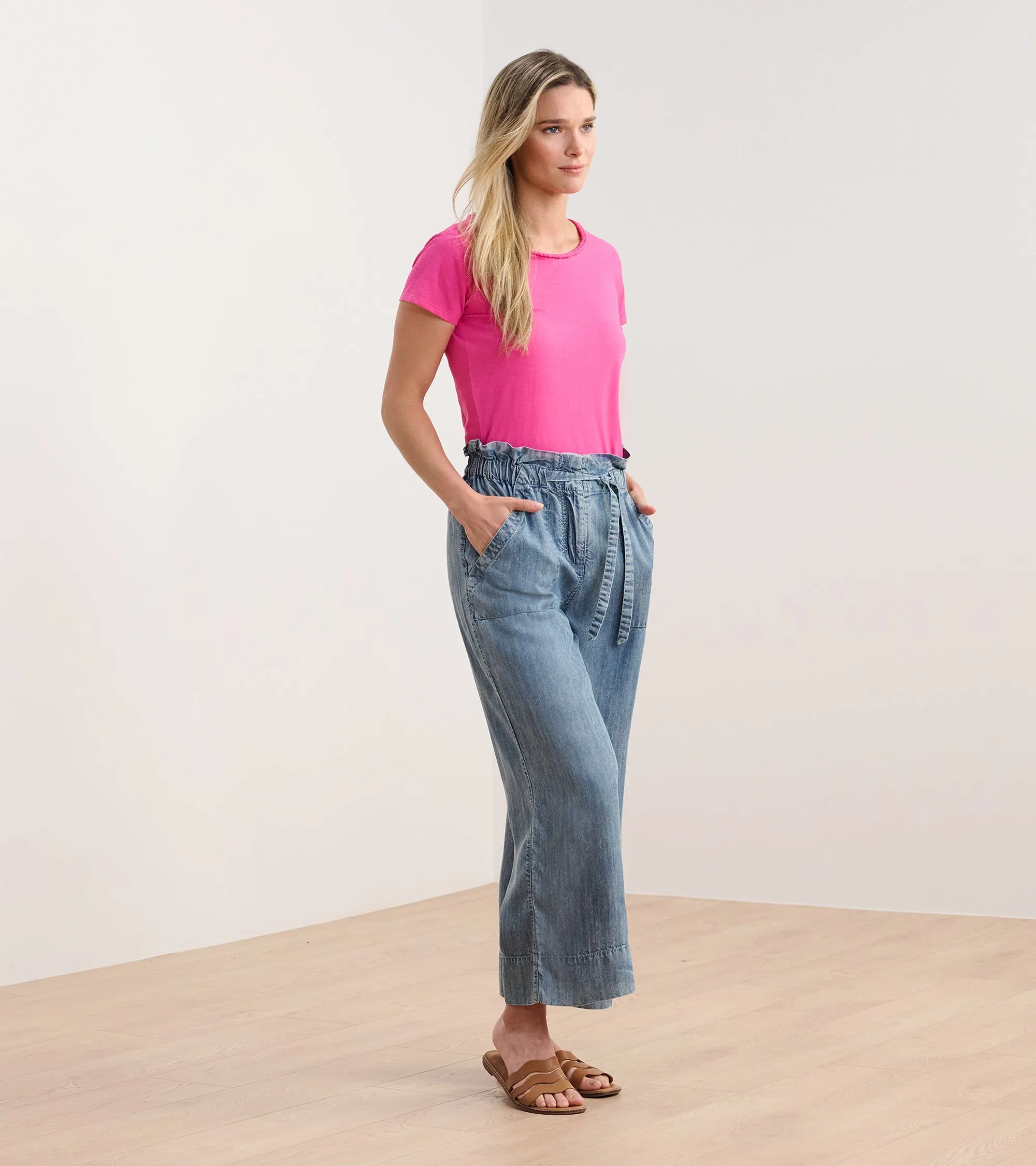 Braided Neck Tee - Fuschia -Hatley