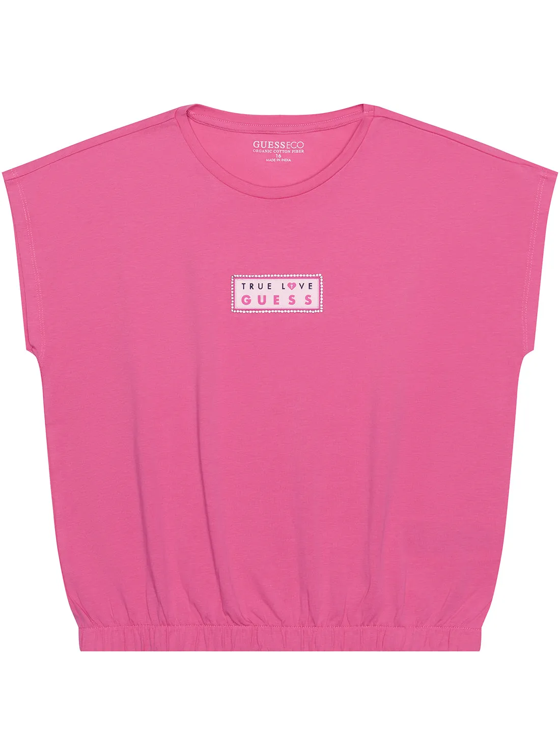 Bright Pink Short Sleeve T-Shirt (7-16) Guess