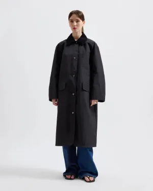 BRIXTOL TEXTILES - JOAN JET COAT - BLACK NYLON - SS25