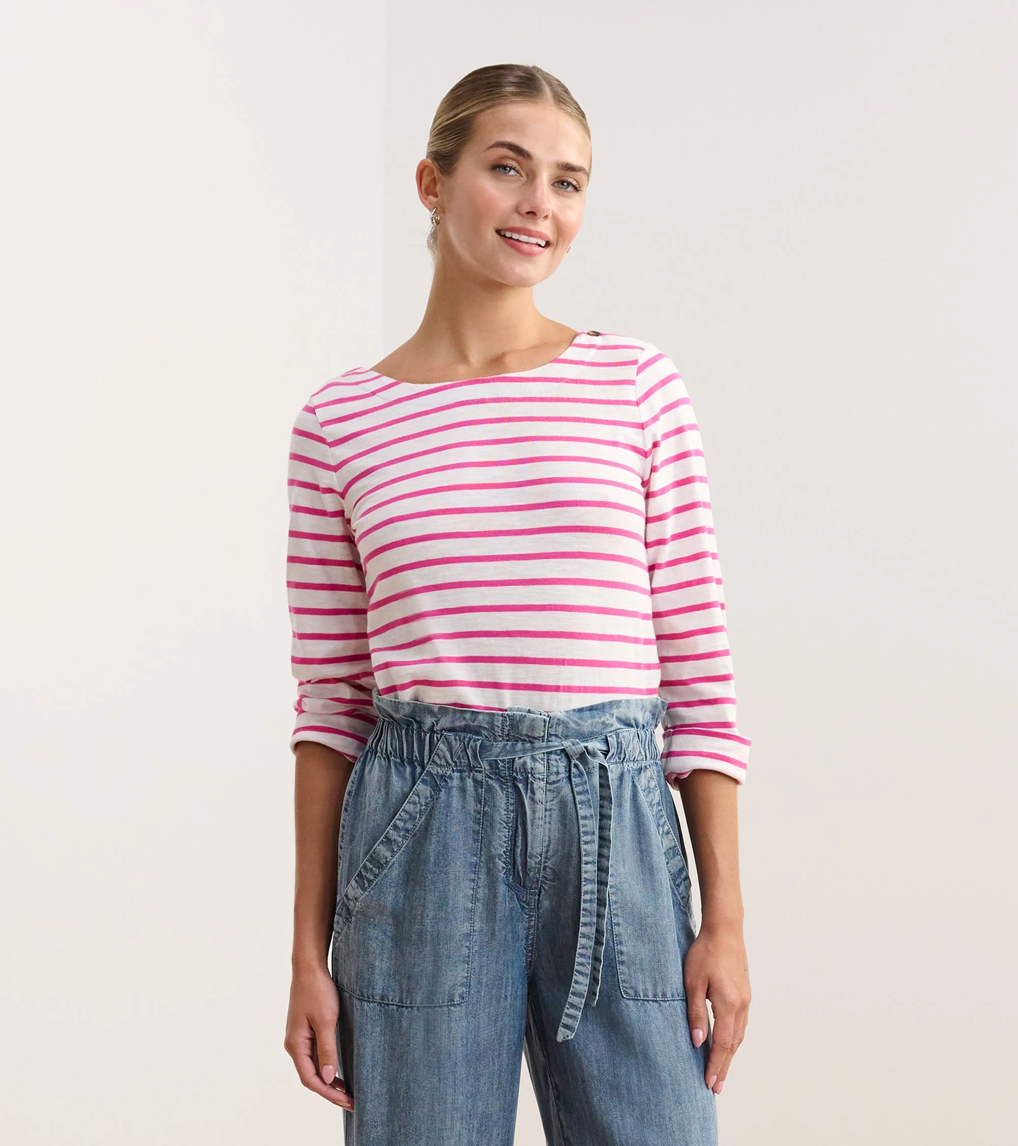 Button Breton - Fuchsia Stripes -Hatley