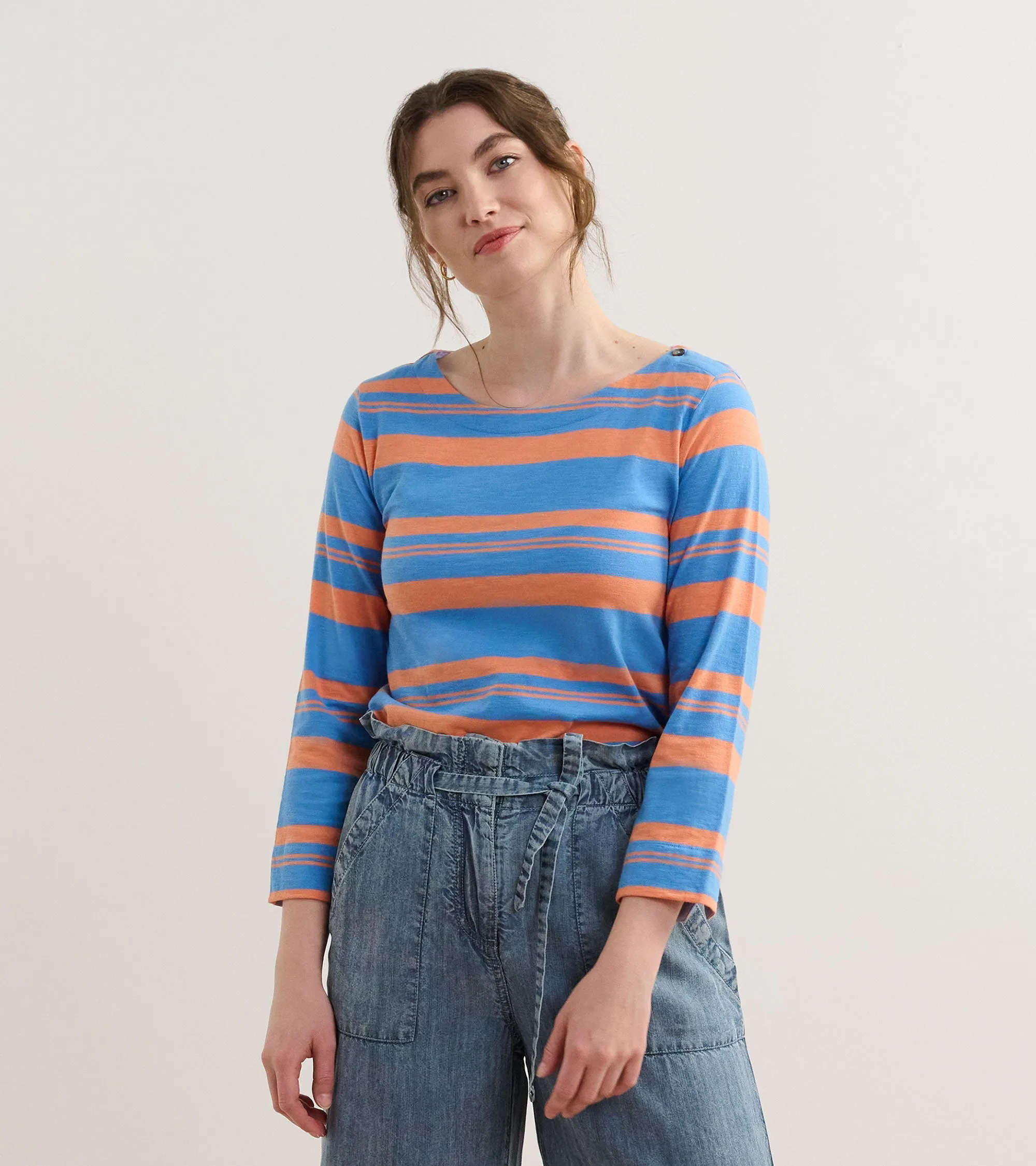 Button Breton - Marina Melon Stripes -Hatley