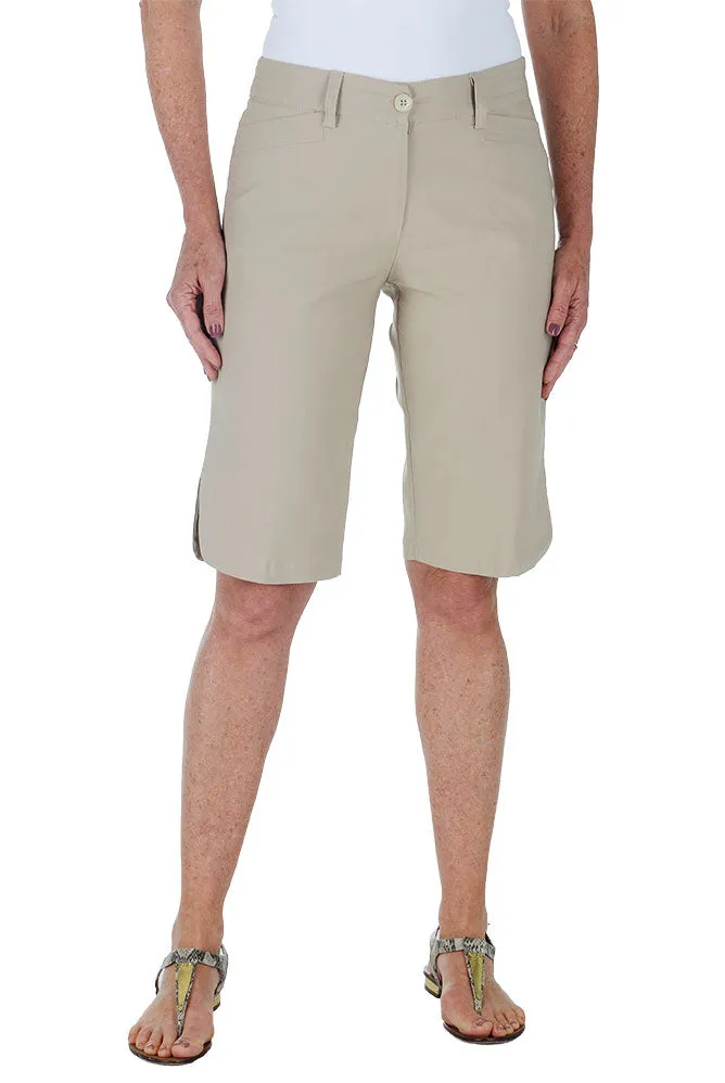 Button-Front Bermuda Short