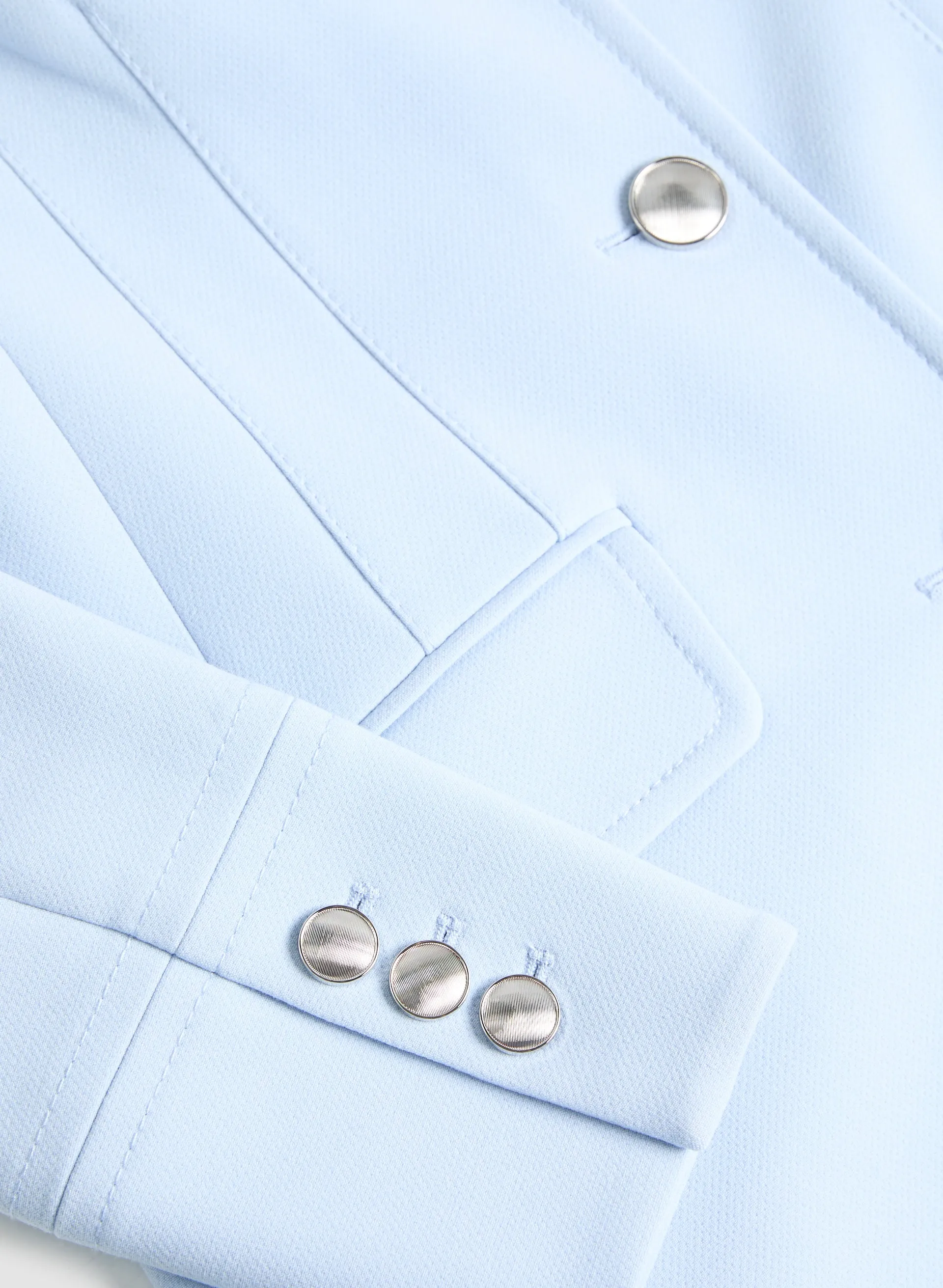 Button Front Tricotine Coat