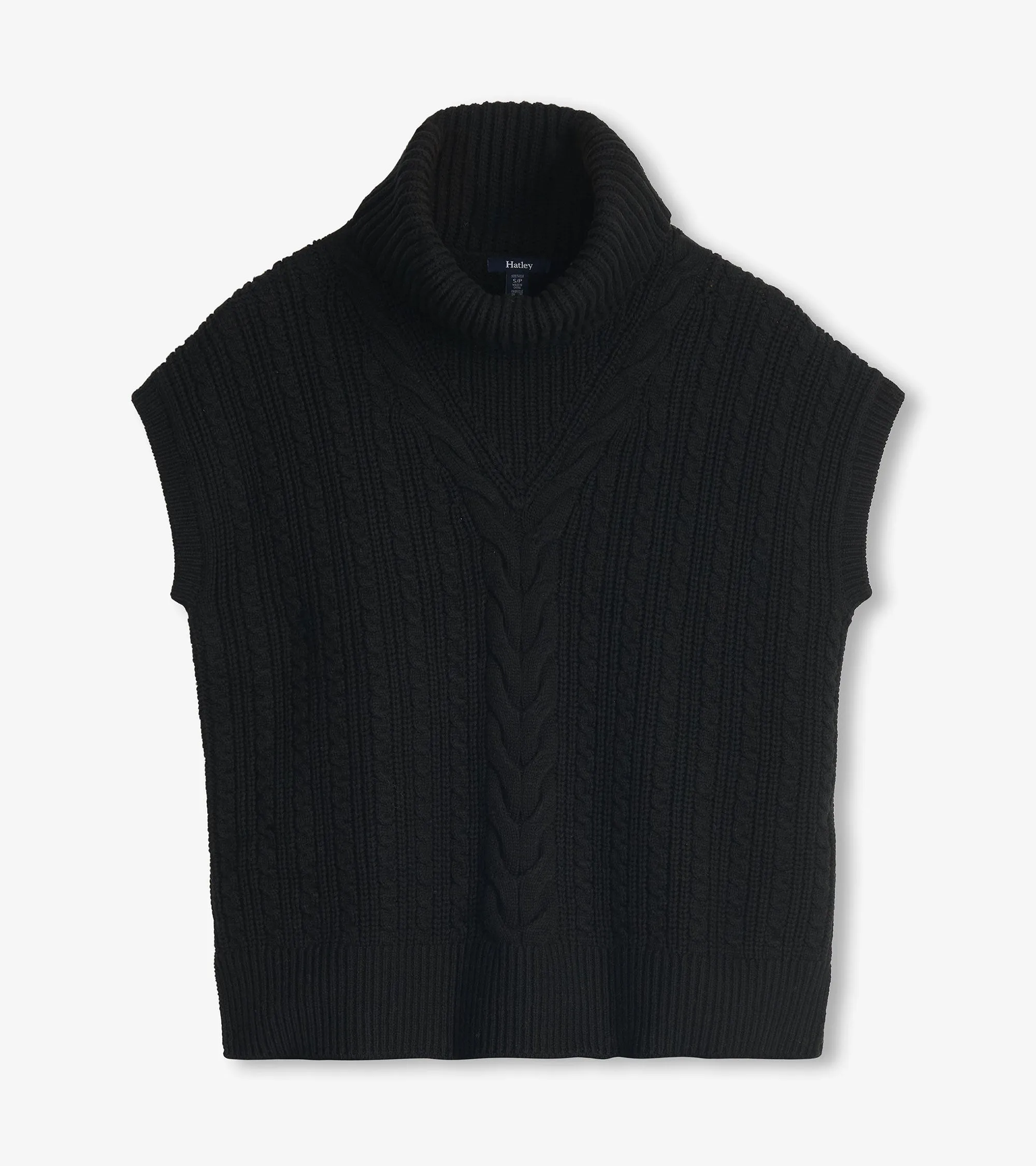 Cable Knit Vest - Black Caviar -Hatley