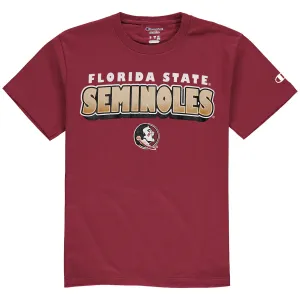 Champion Toddler Florida State Seminoles/Seminole Logo Short Sleeve T-shirt - Garnet