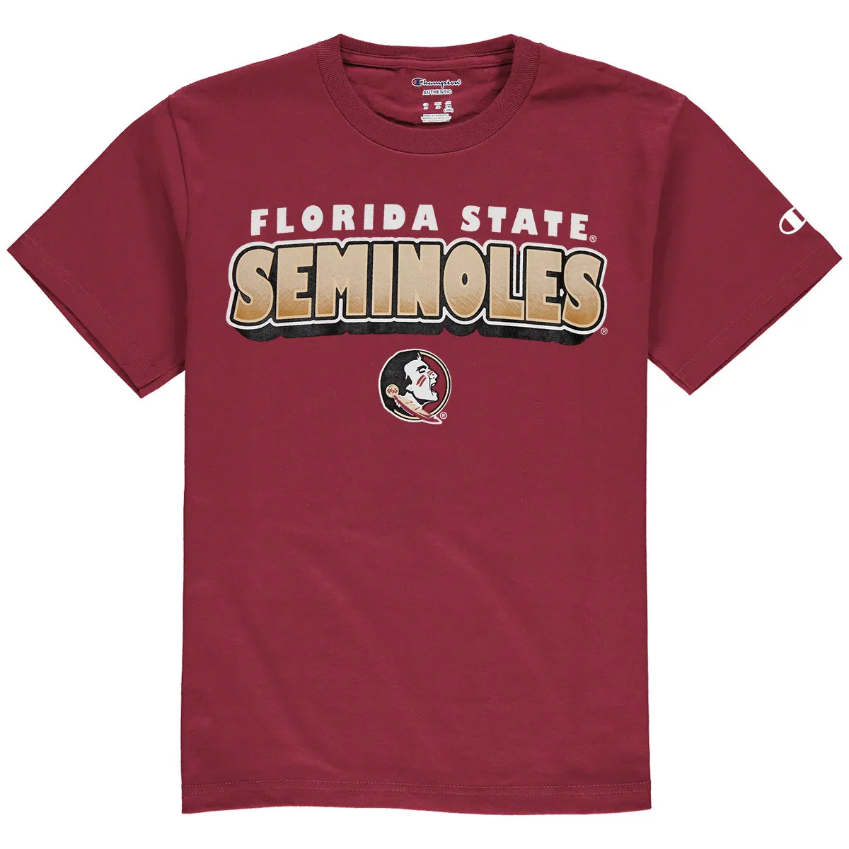 Champion Toddler Florida State Seminoles/Seminole Logo Short Sleeve T-shirt - Garnet