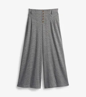 Charlie Wide Leg Pants - Houndstooth -Hatley