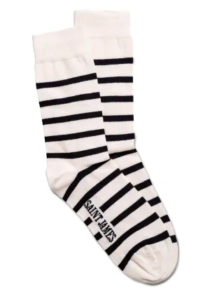 Chaussettes marinires enfant - en coton (ECRU/MARINE)