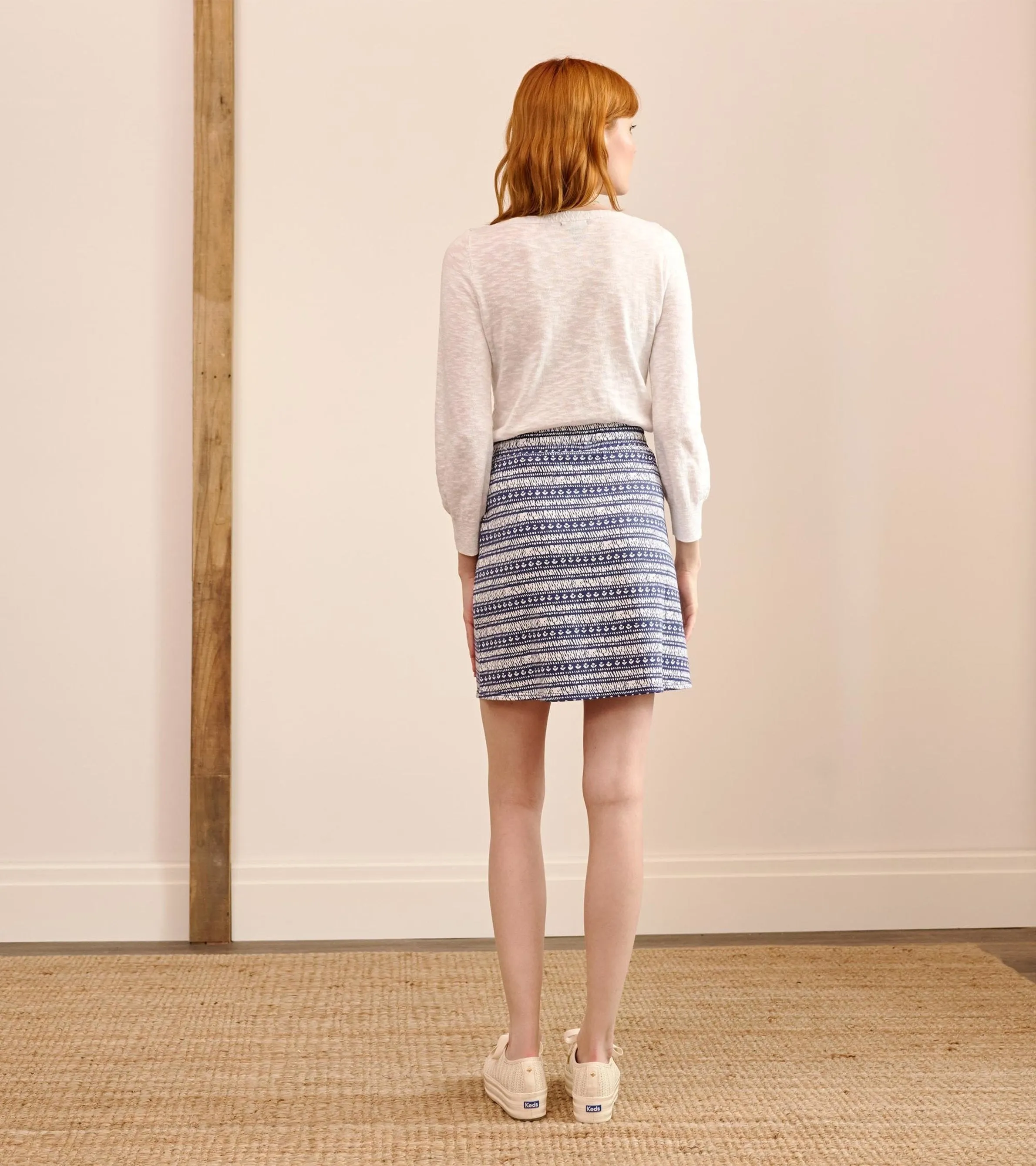 Christine Skirt - Blue Brush Stripes -Hatley