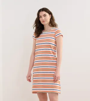 Cici A-Line Dress - Melon Stripes -Hatley