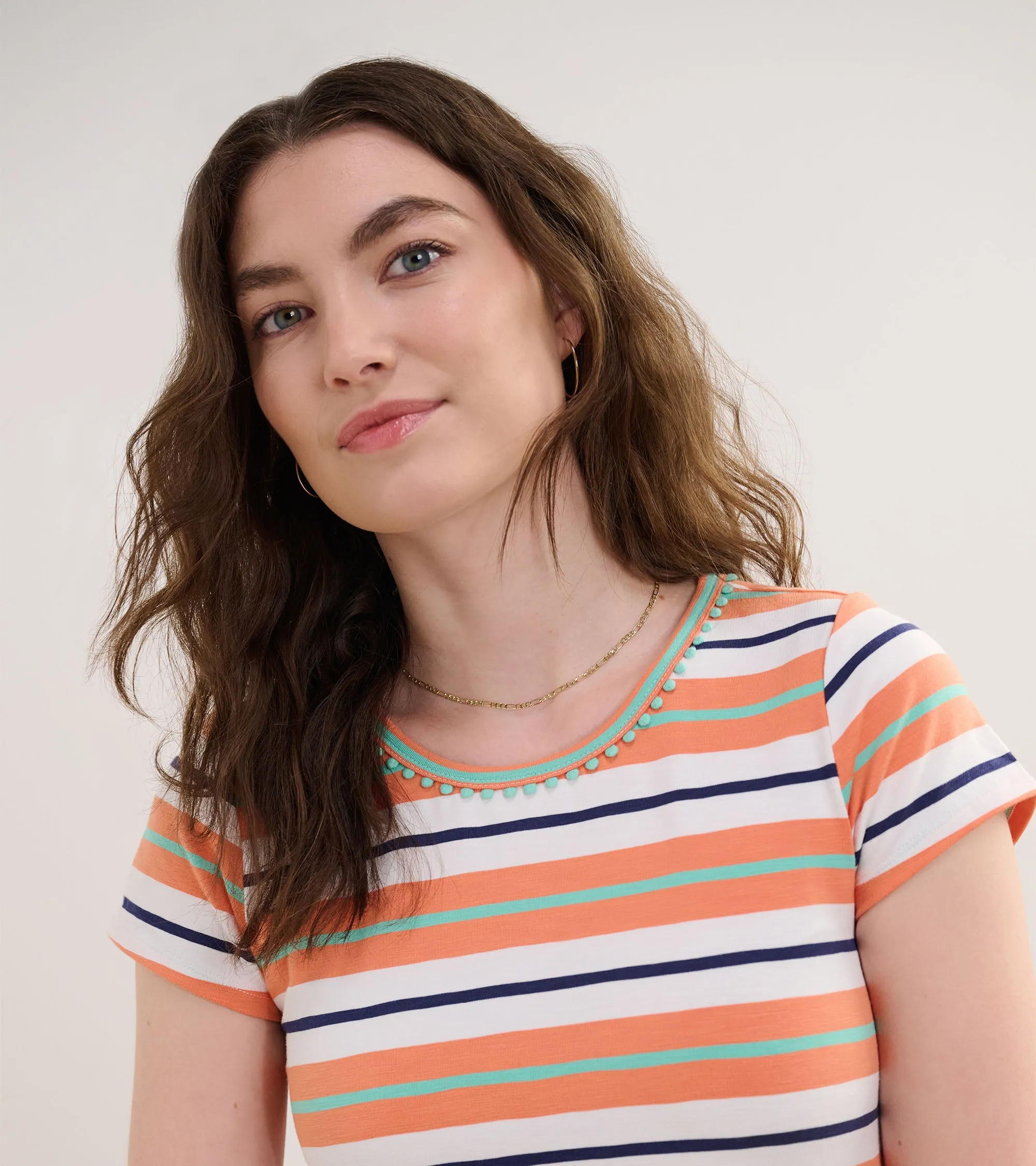 Cici A-Line Dress - Melon Stripes -Hatley