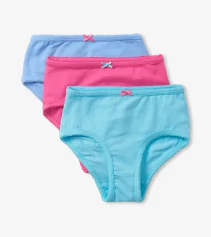 Classic Solids Girls Brief Underwear 3 Pack -Hatley