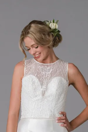 Clearance Price Lis Simon - SS201 Beaded Embellished Bodice  Stylish & Comfortable