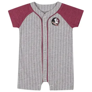 Colosseum Infant Seminole Logo Baseball Romper - Grey/Garnet