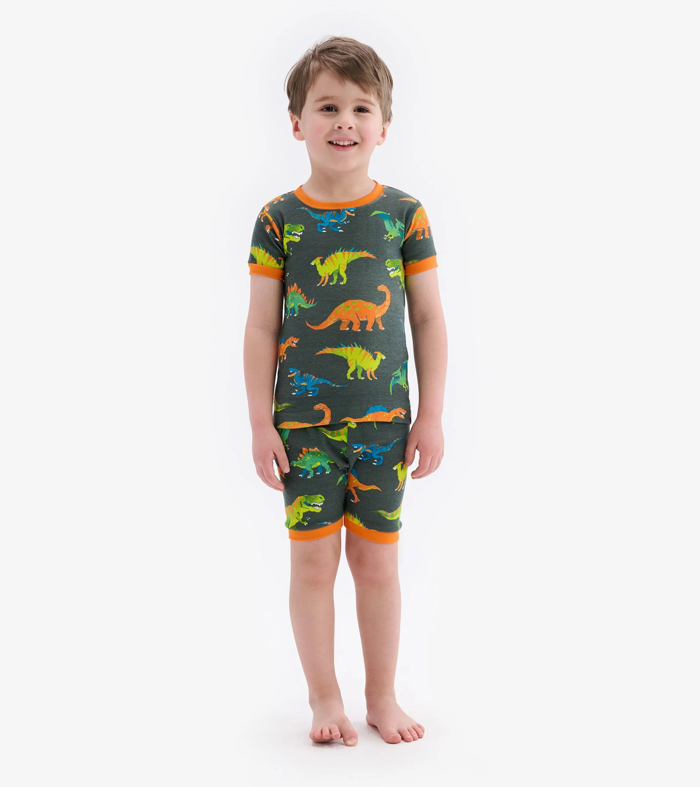 Colourblock Dino Short Pajama Set -Hatley