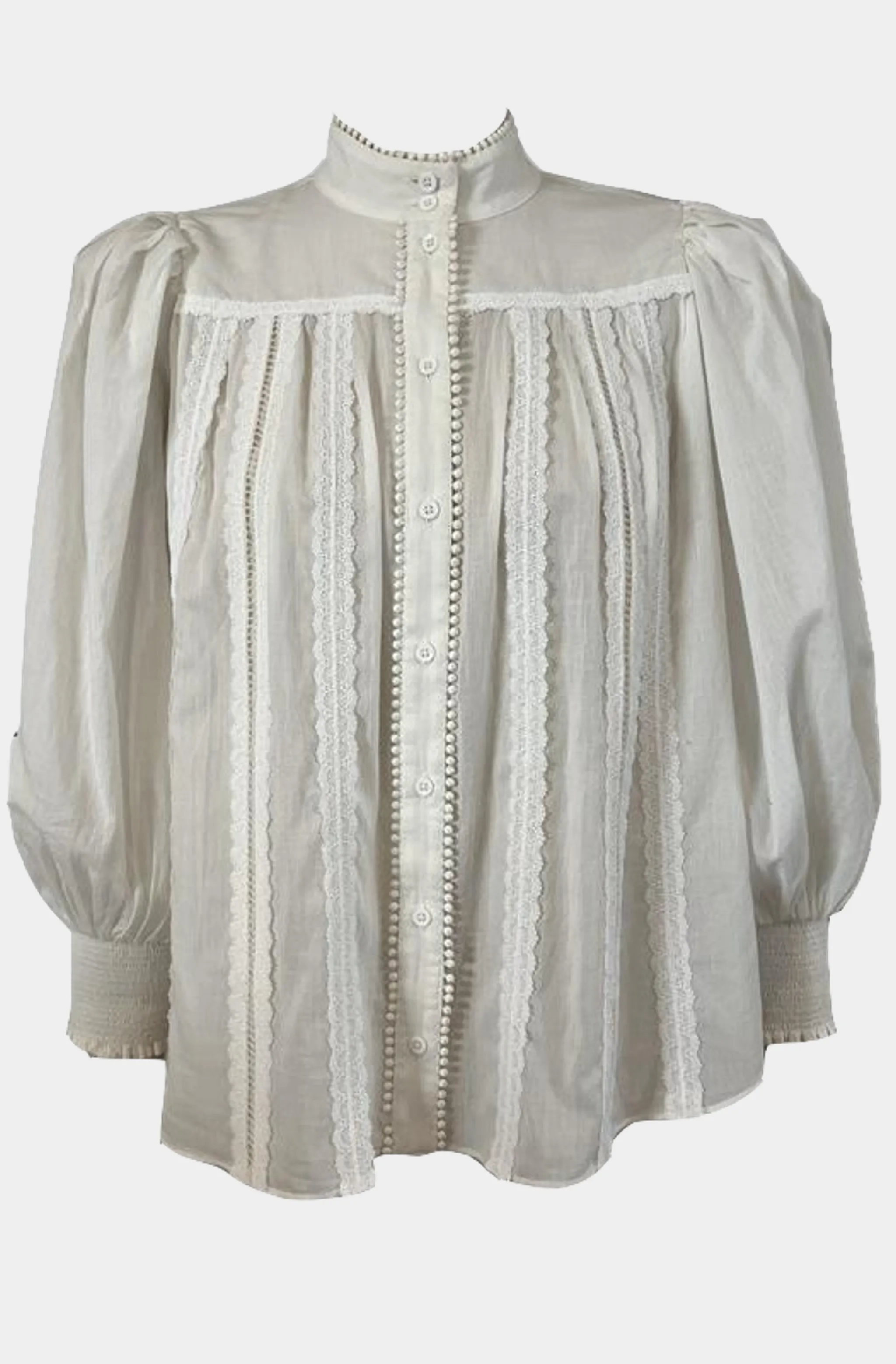 Cora Voluminous Long Sleeve Button Down  Blouse