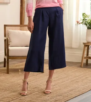 Cropped Wide Leg Pants - Navy -Hatley