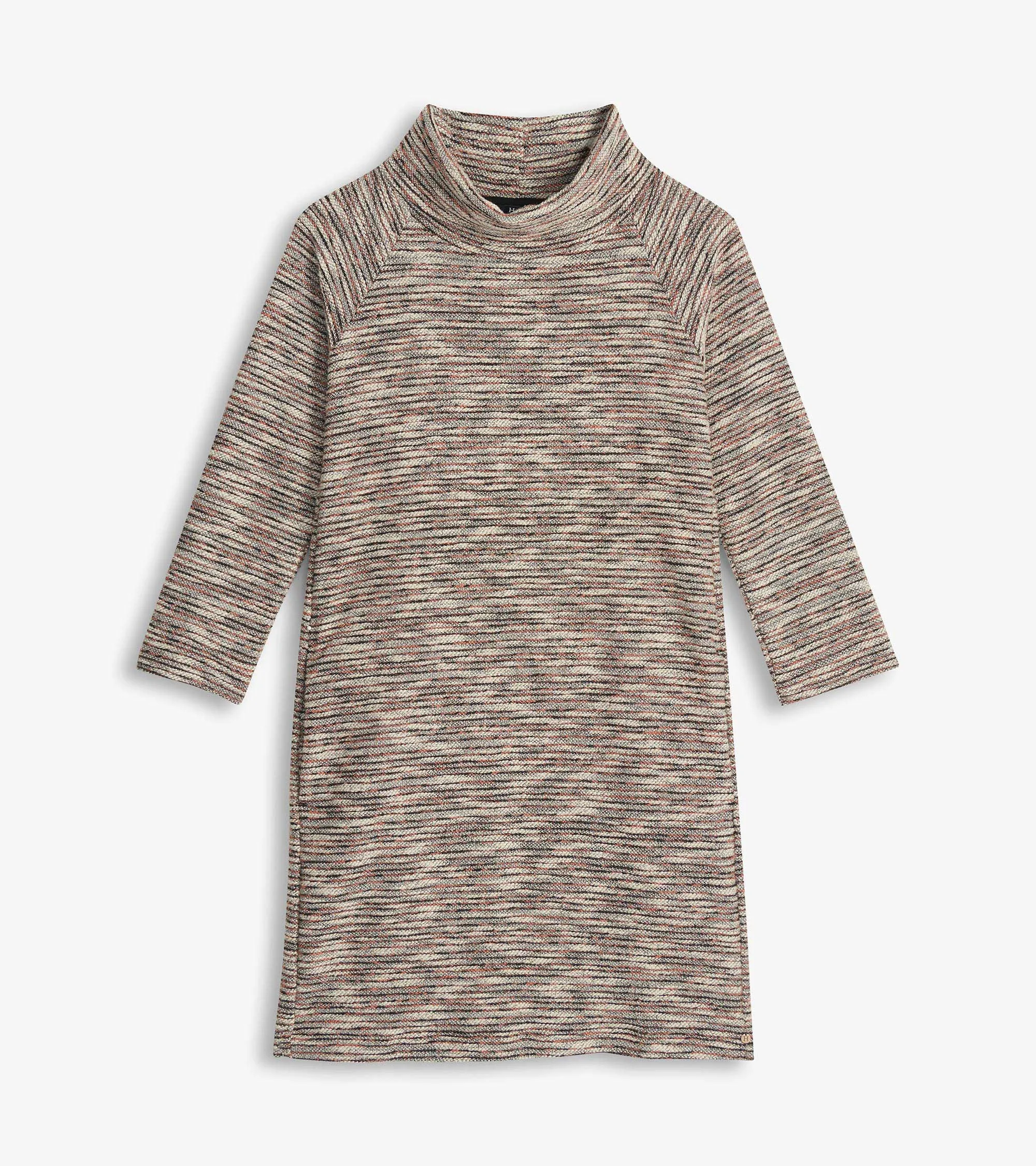 Draped Collar Dress - Heather Grey -Hatley