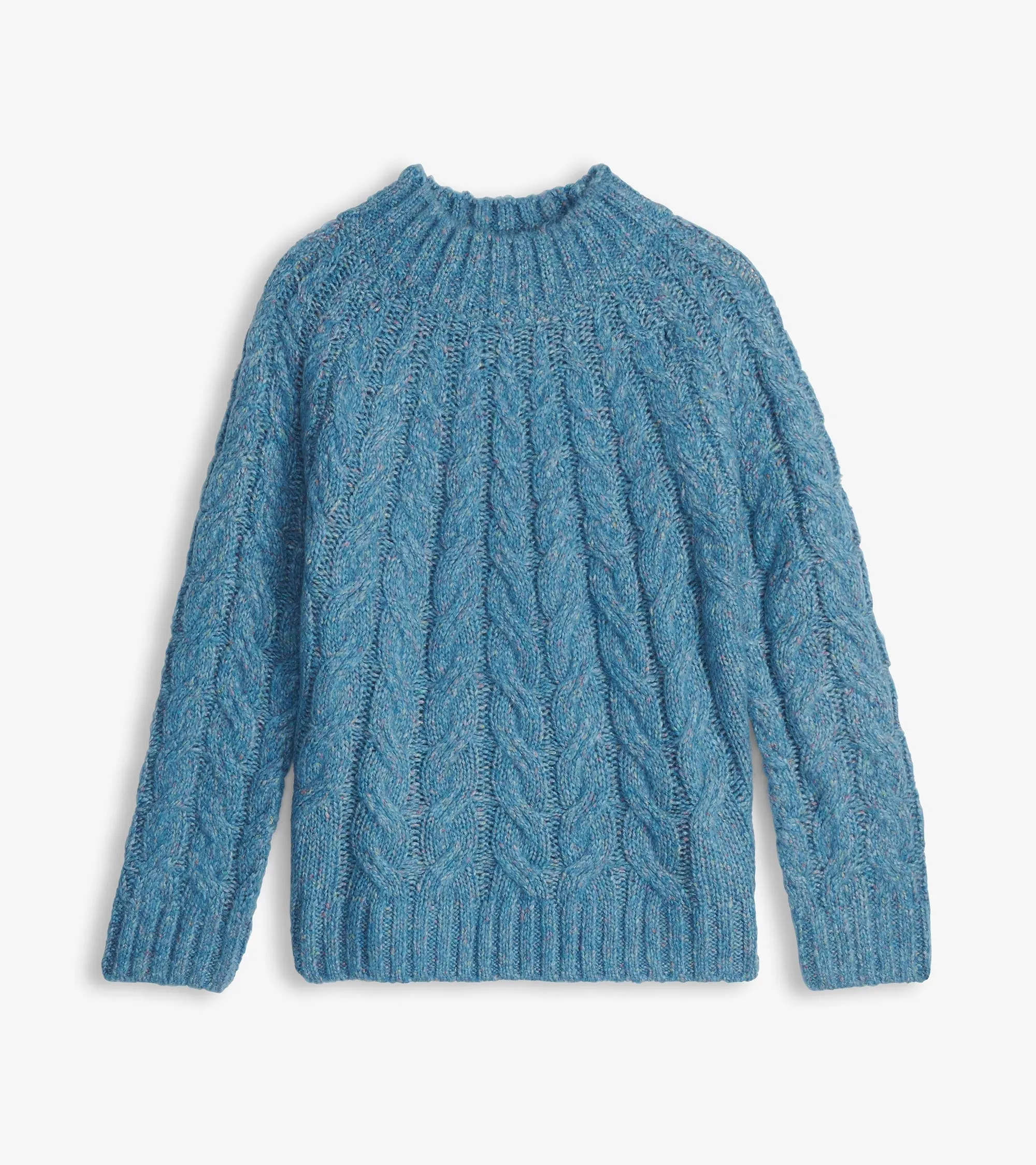 Dylan Cable Knit Sweater - Blue Heather -Hatley