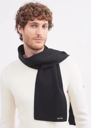 Echarpe unie Scarf - en pure laine vierge (NOIR)