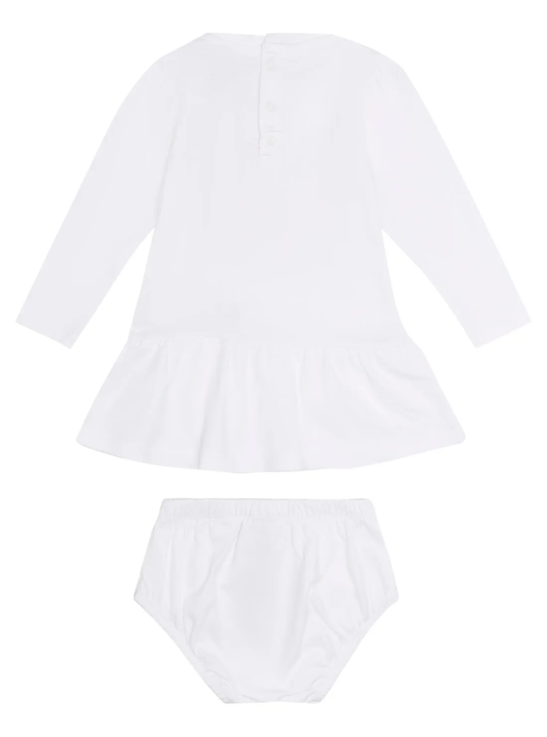 Eco White Dress And Pants 2-Piece Set (0-3m) Guess