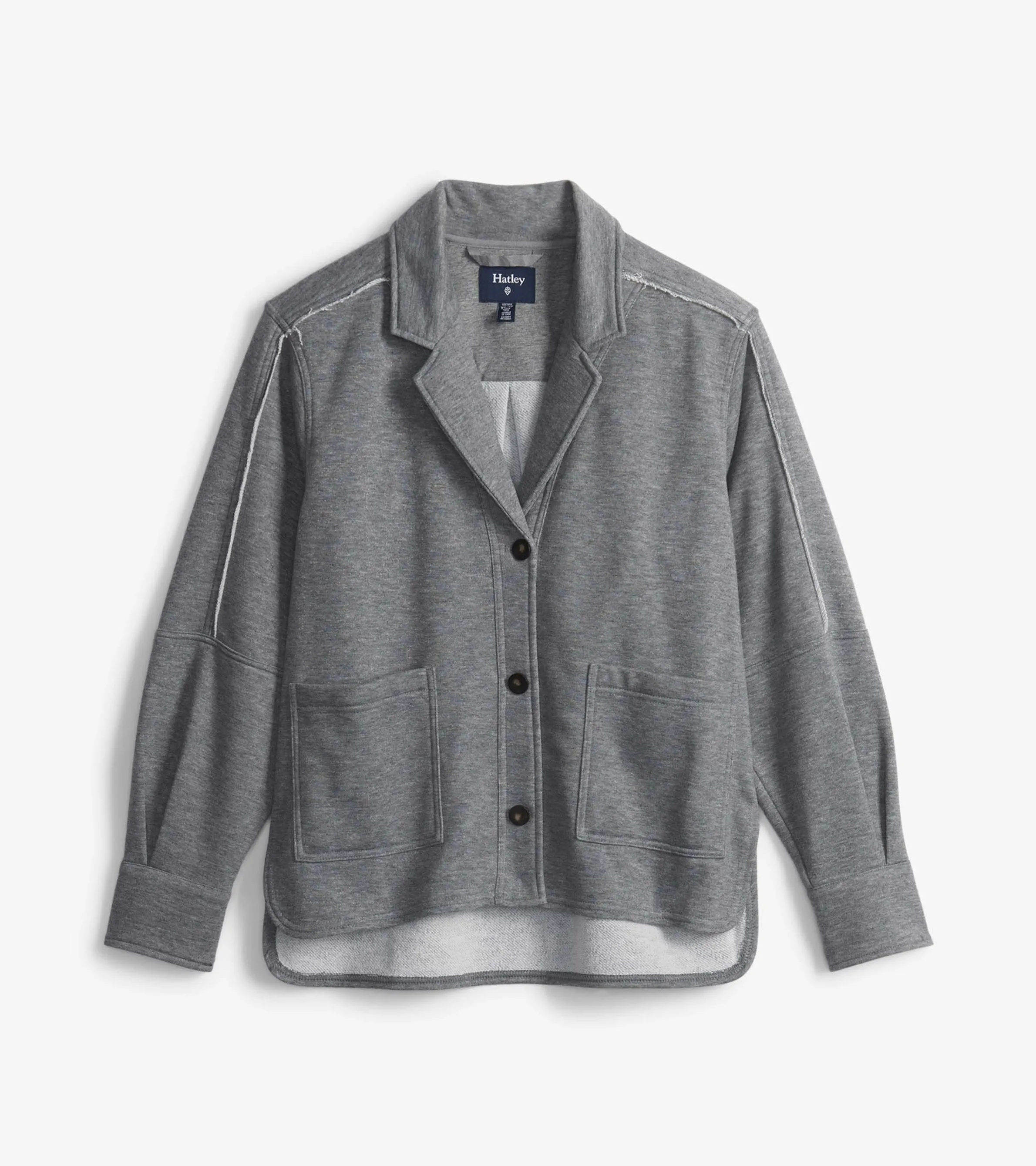 Emily Relaxed Blazer - Charcoal Melange -Hatley