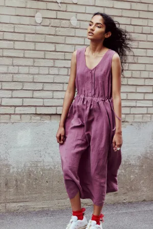 EVE GRAVEL - HALSEY DRESS - PLUM - SS25