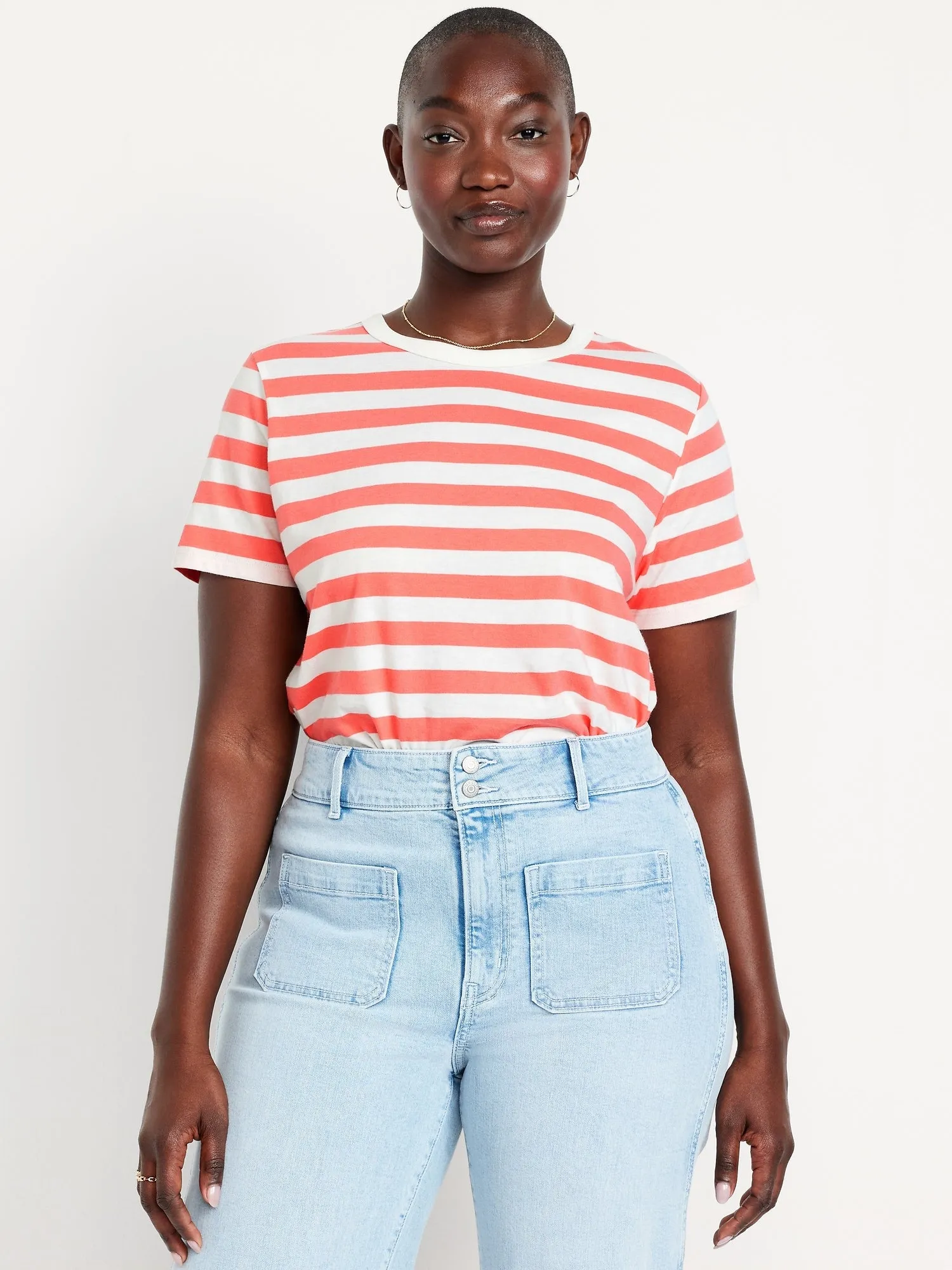 EveryWear Crew-Neck Striped T-Shirt
