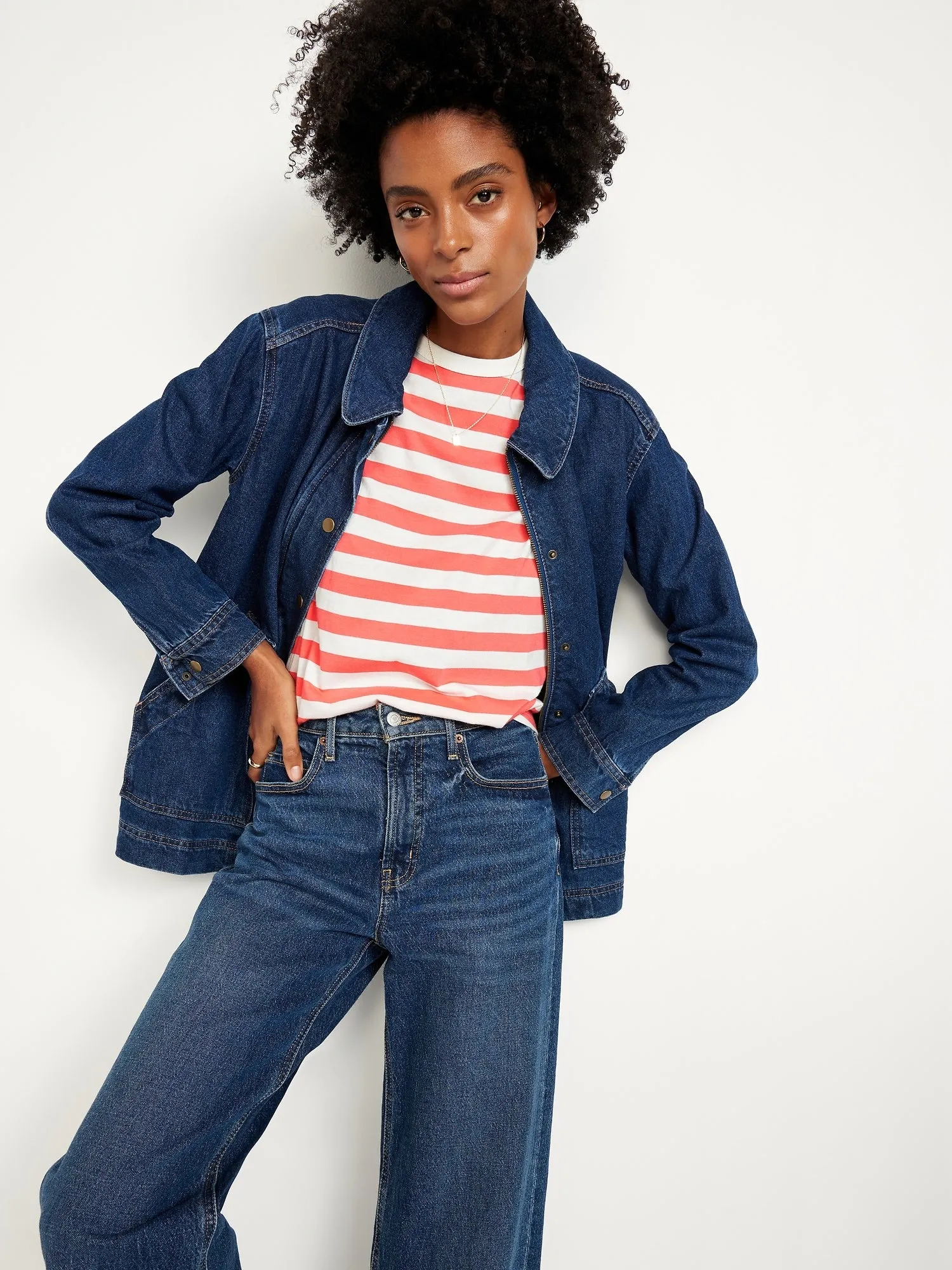EveryWear Crew-Neck Striped T-Shirt