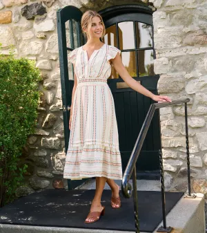 Fiona Midi Dress - Ribbon Weave Stripes -Hatley