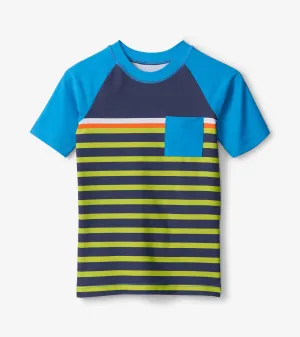 Fish Stripes Short Sleeve Rashguard -Hatley