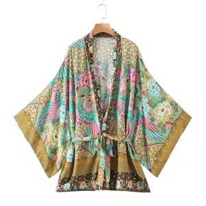 Floral Print Kimono Shirt Cover Up Anna Kay Co
