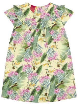 Floral Print Poplin Dress (2-7) Guess