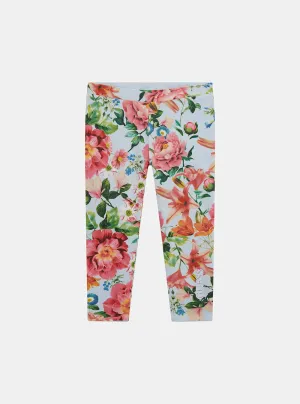 Floral Print Reversible Leggings Guess