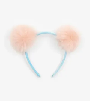 Fluffy Pink Pom Poms Headband -Hatley