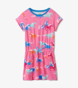 Frolicking Unicorns Drop Waist Dress | Hatley