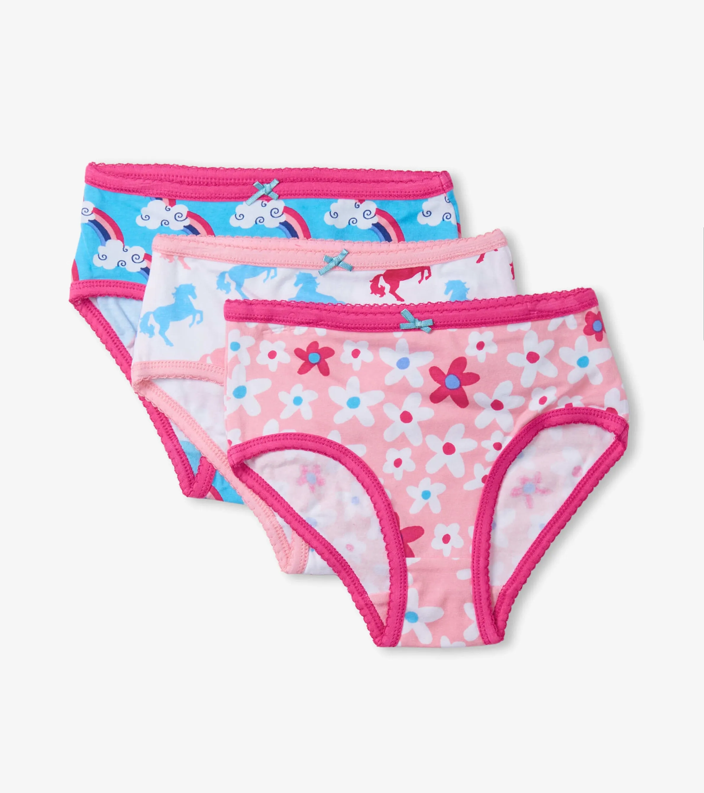 Fun Prints Girls Brief Underwear 3 Pack -Hatley