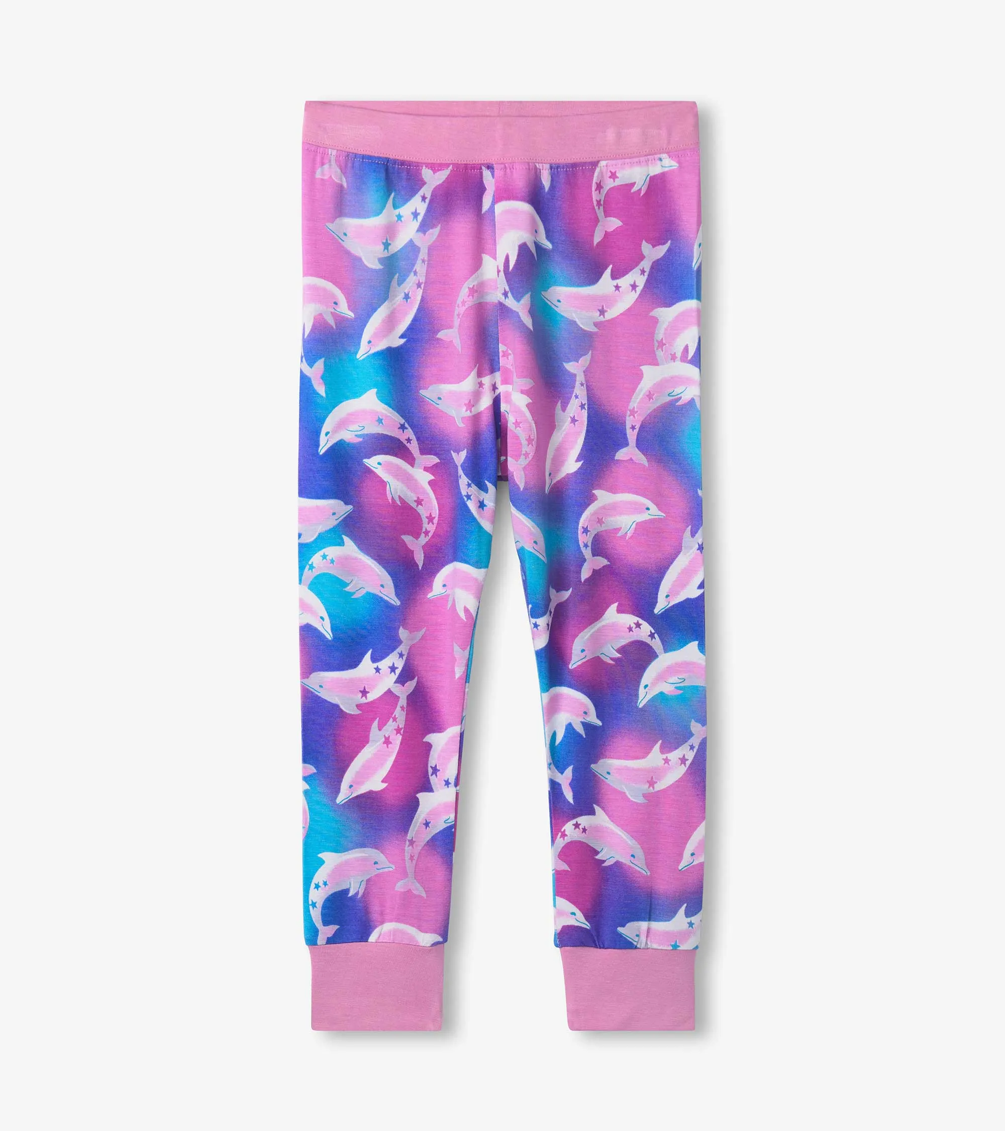 Girls Airbrush Dolphins Bamboo Pajama Set -Hatley