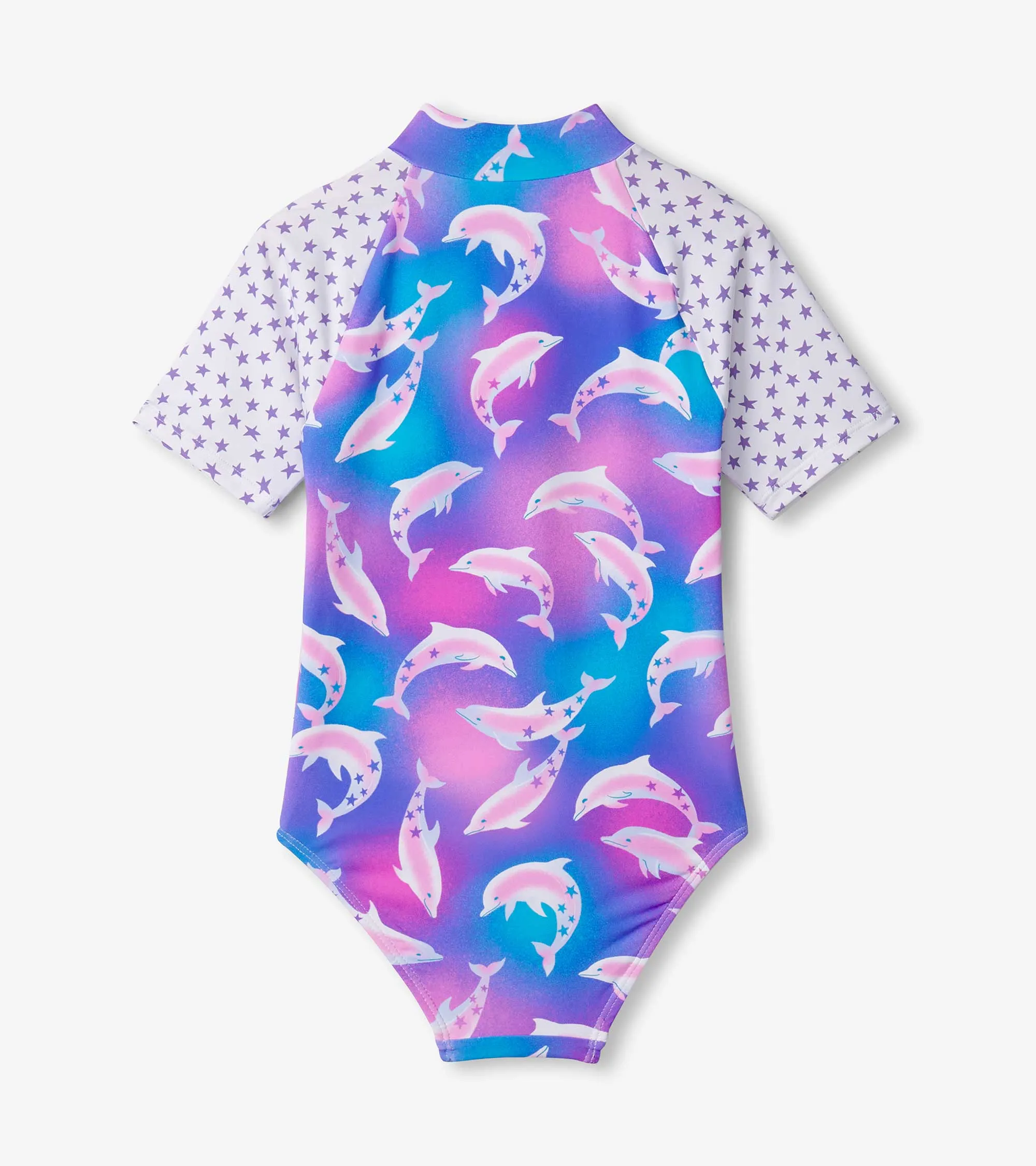 Girls Airbrush Dolphins One-Piece Rashguard -Hatley