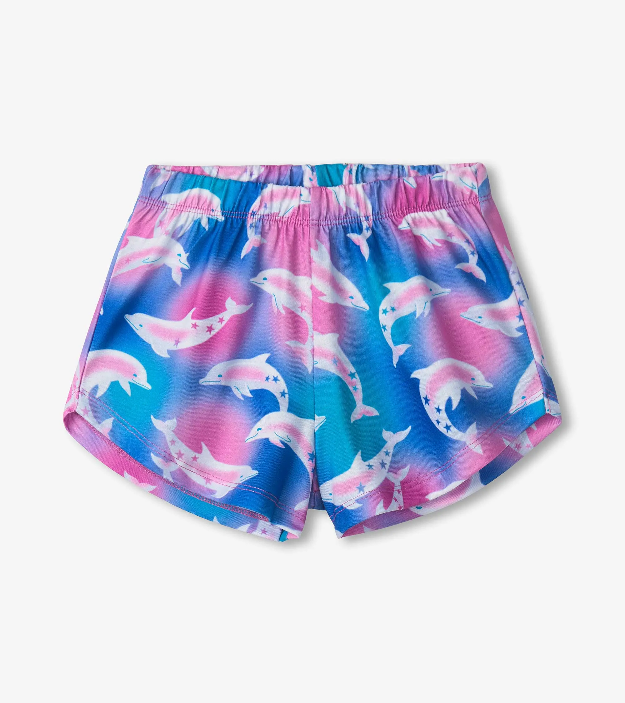 Girls Airbrush Dolphins Tee and Shorts Pajama Set -Hatley