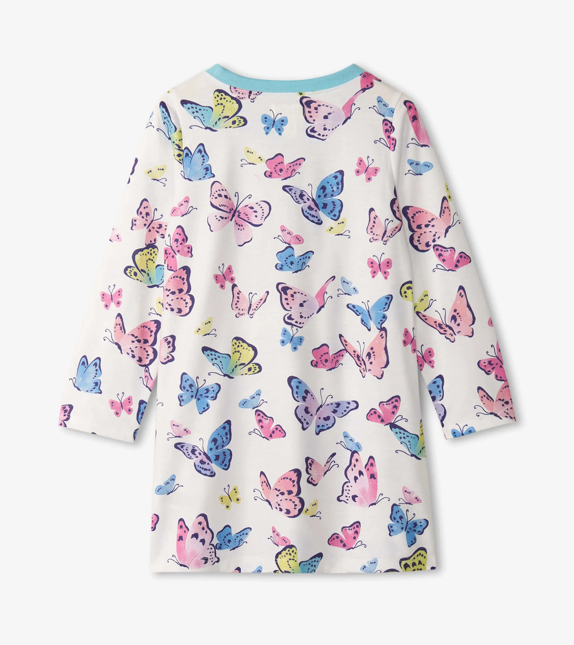 Girls Big Butterflies Long Sleeve Nightgown -Hatley
