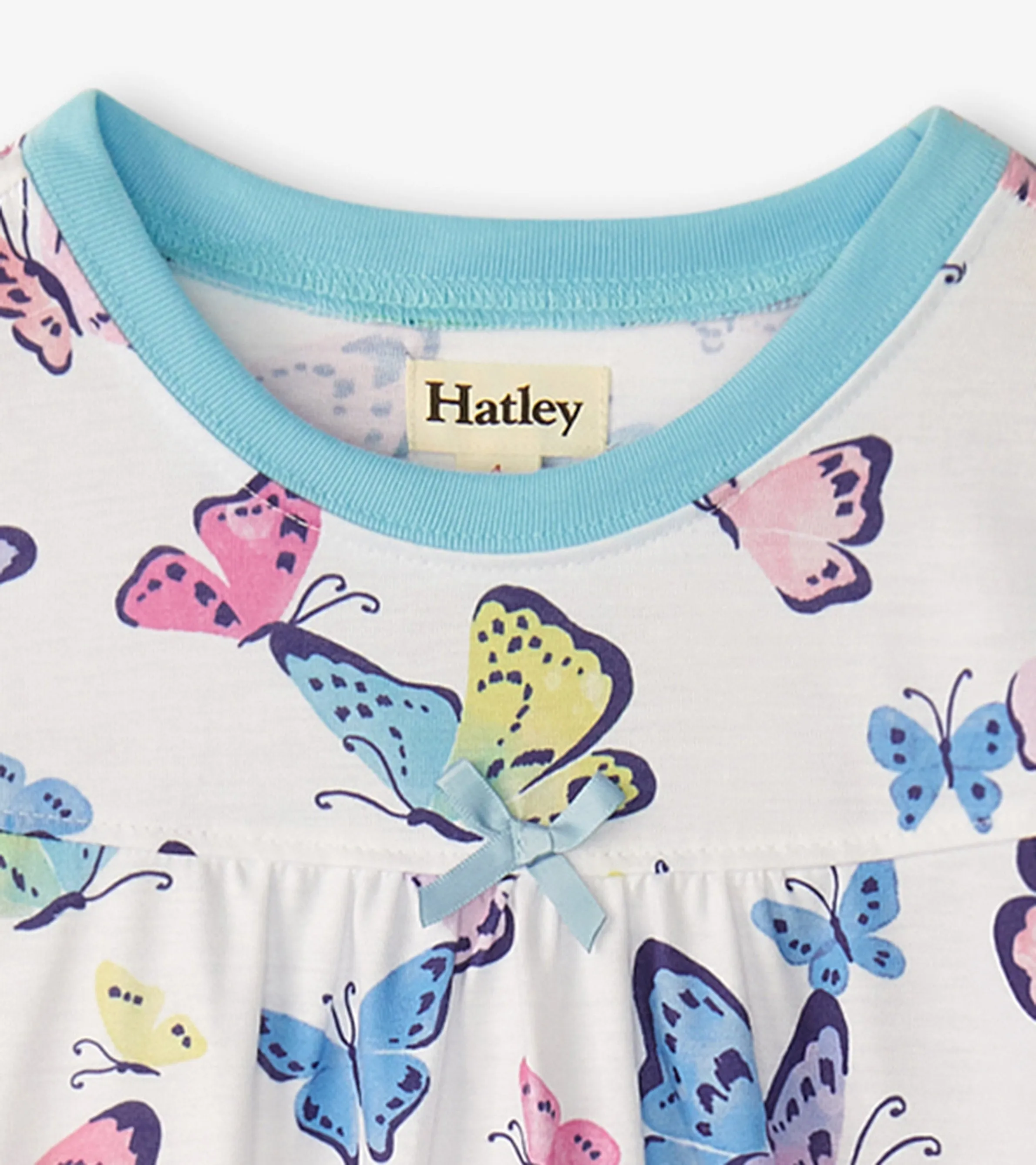 Girls Big Butterflies Long Sleeve Nightgown -Hatley