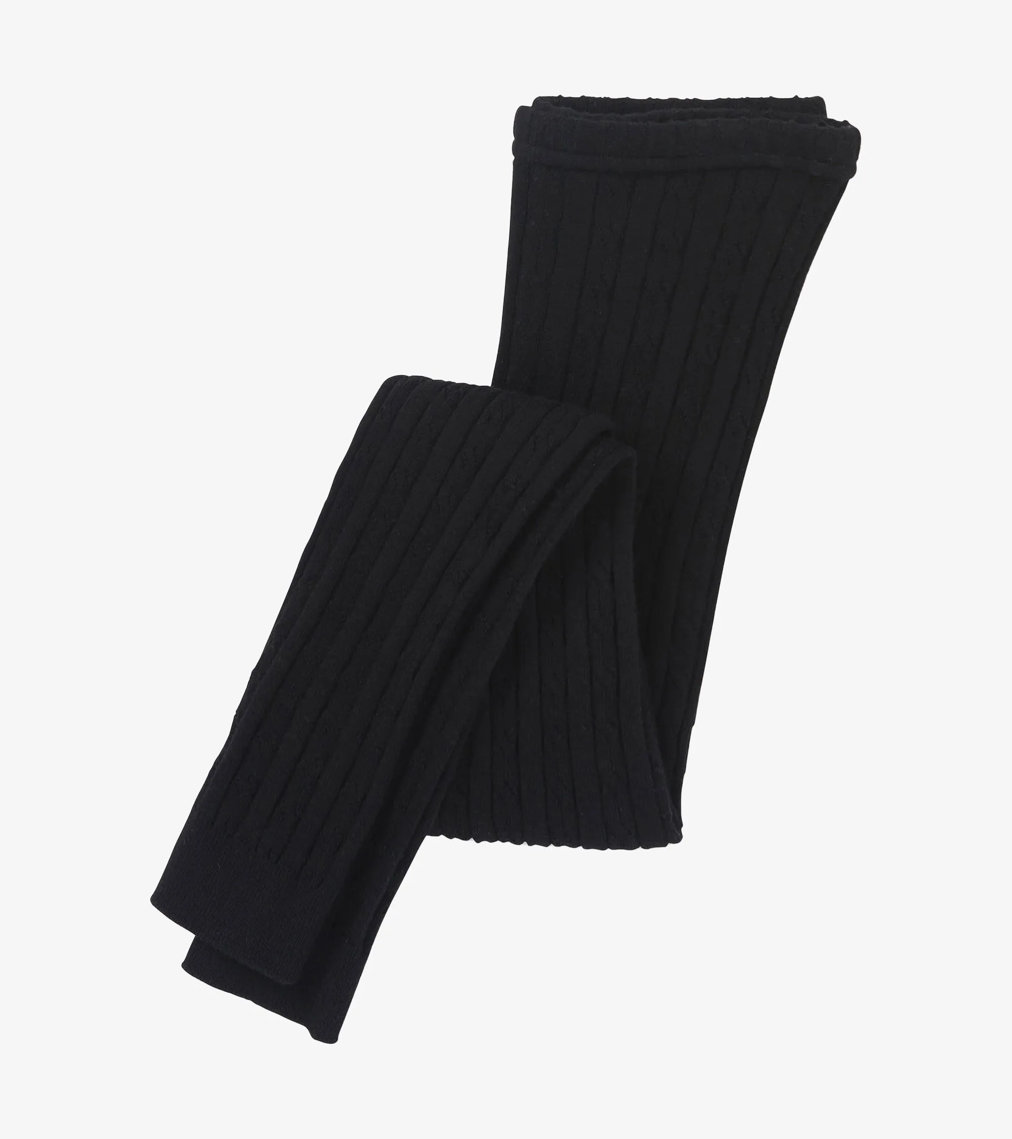 Girls Black Cable Knit Leggings -Hatley
