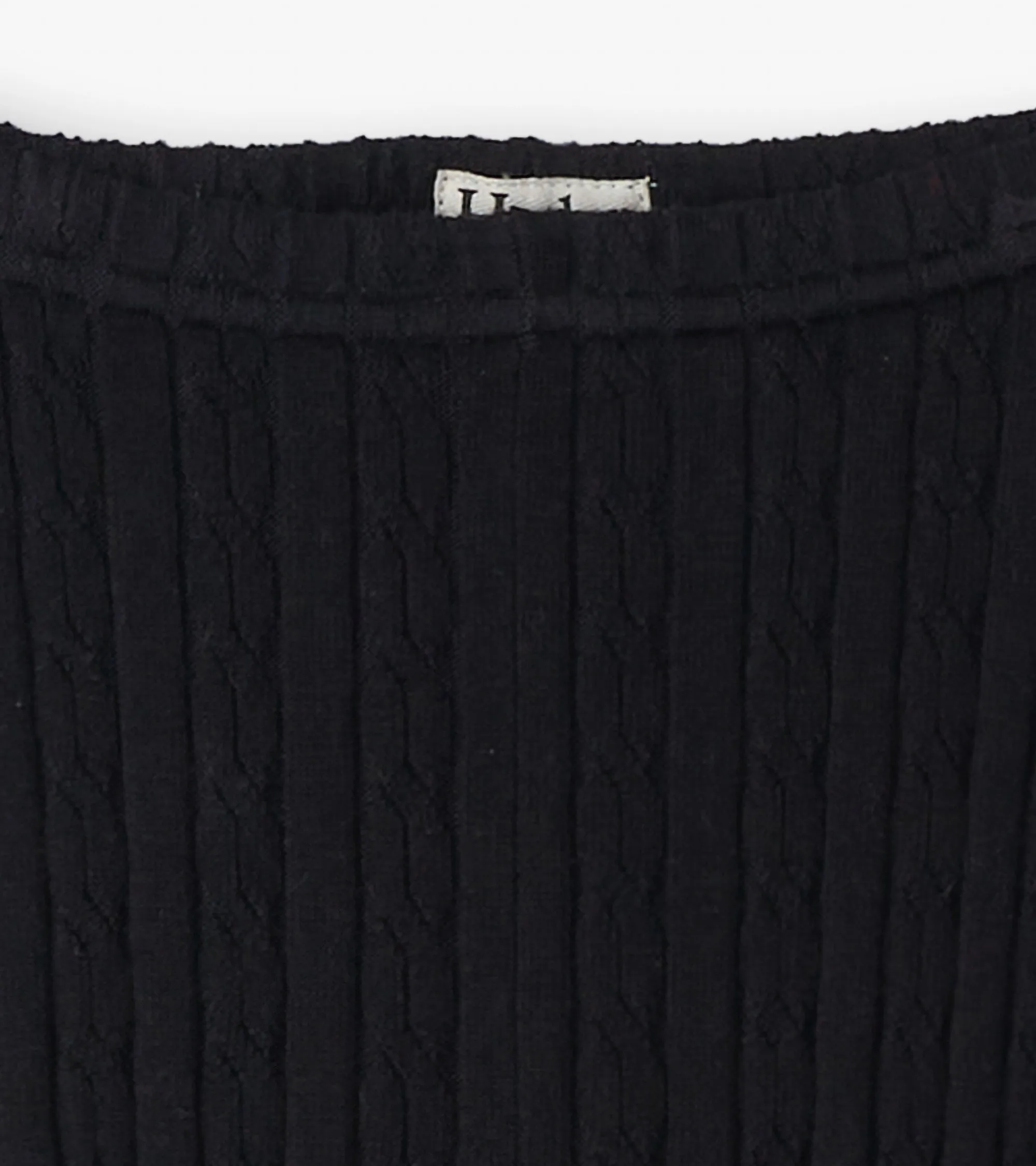 Girls Black Cable Knit Leggings -Hatley