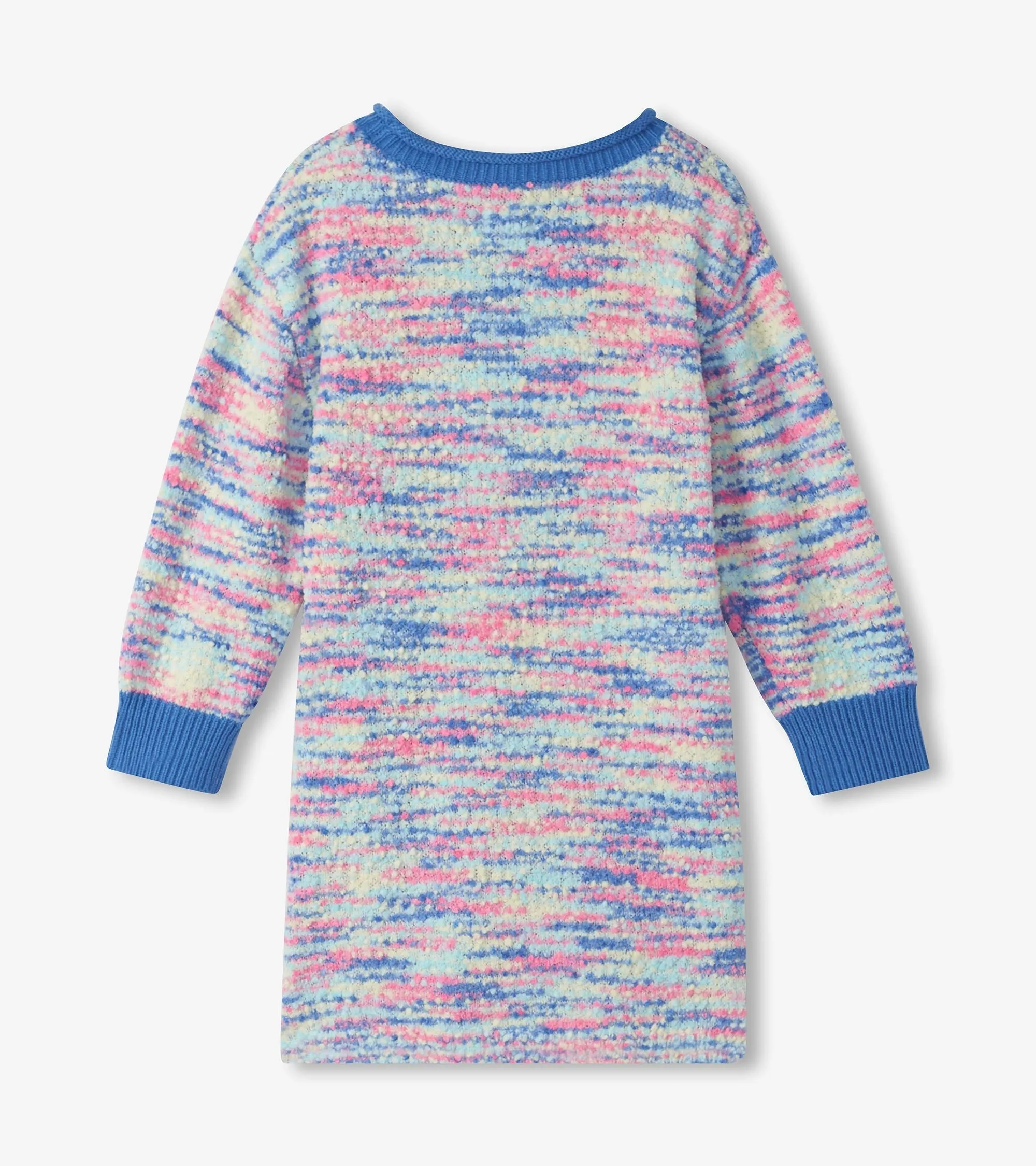 Girls Blue Boucle Sweater Dress -Hatley