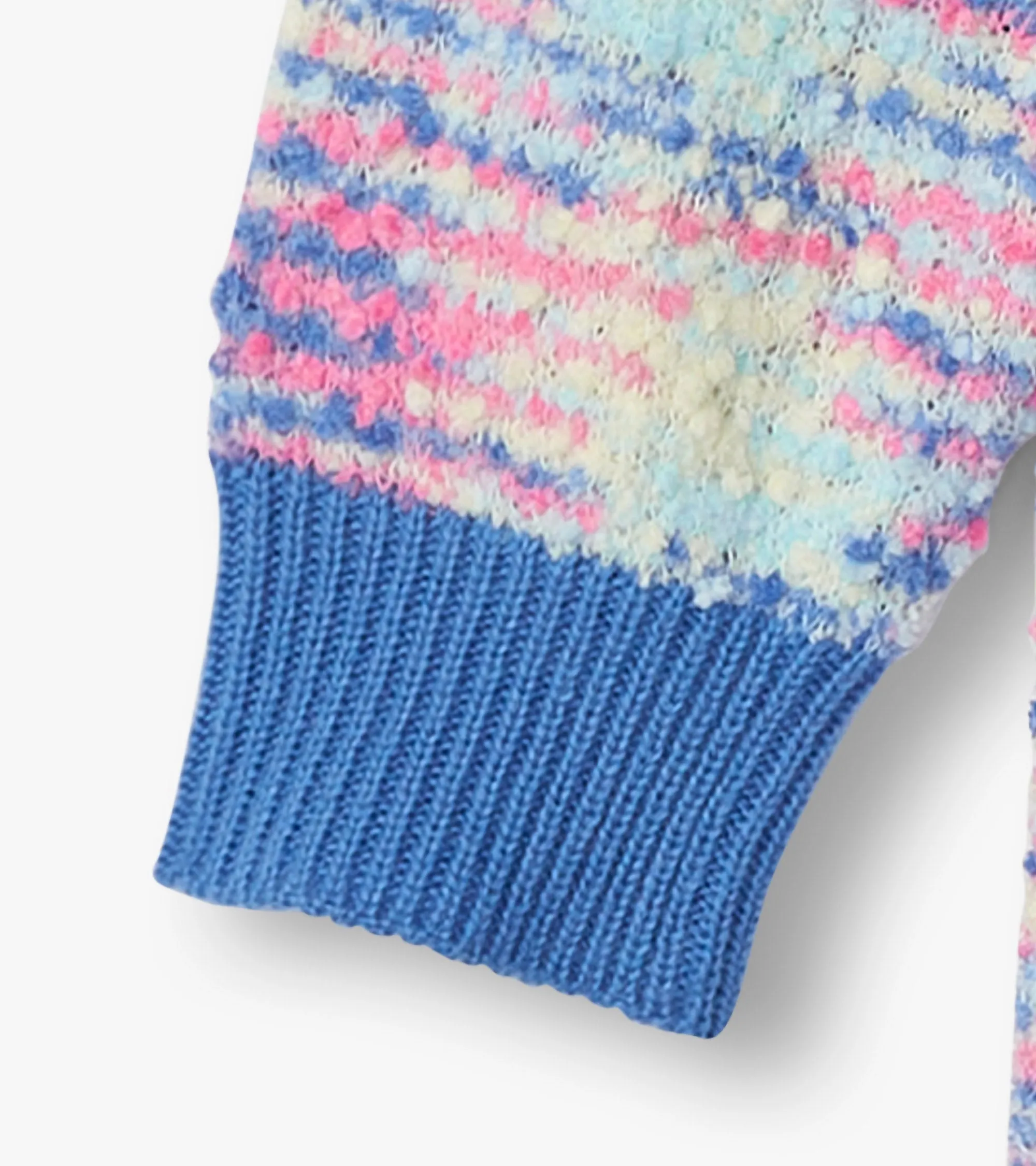 Girls Blue Boucle Sweater Dress -Hatley