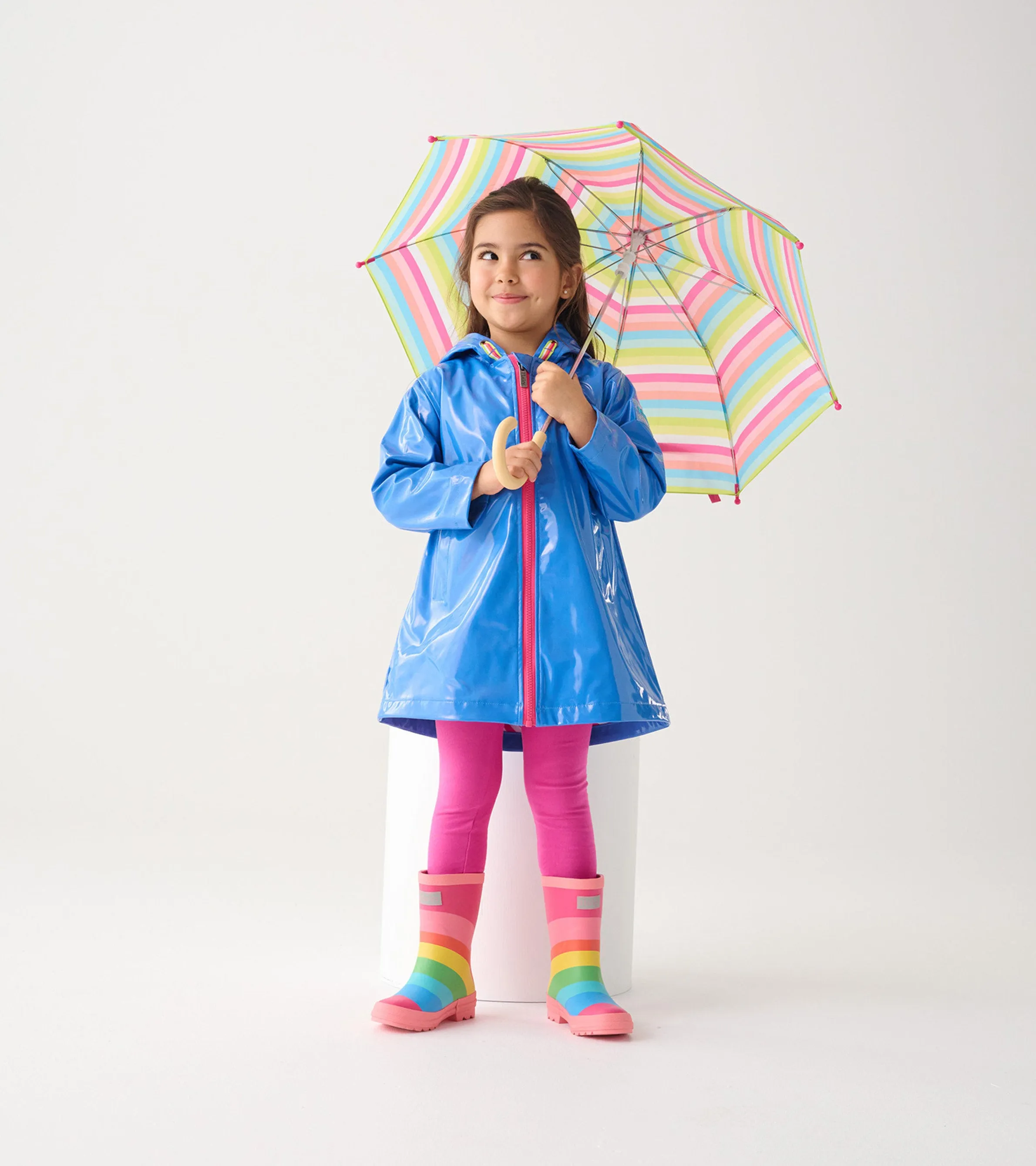 Girls Blue Glitter Swing Jacket -Hatley