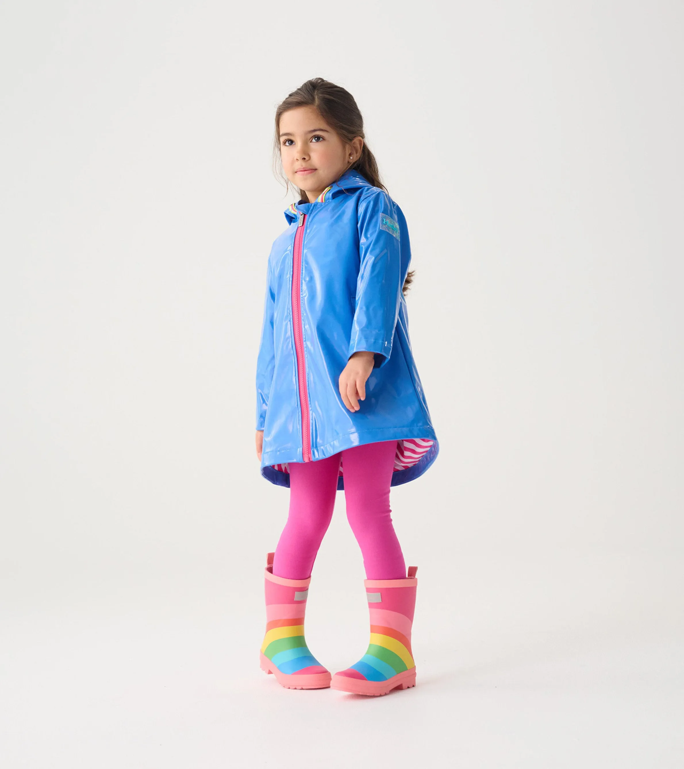 Girls Blue Glitter Swing Jacket -Hatley
