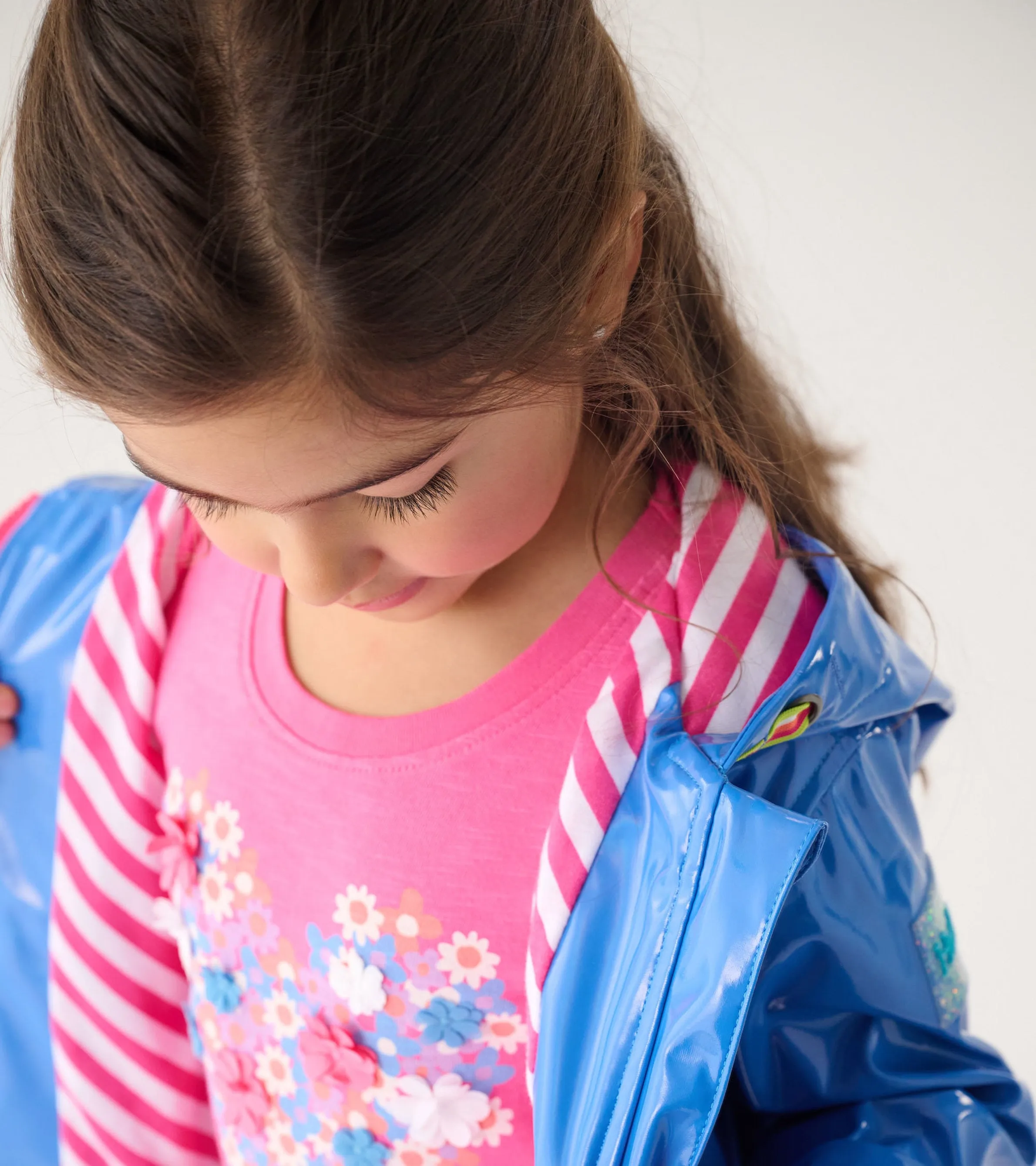 Girls Blue Glitter Swing Jacket -Hatley